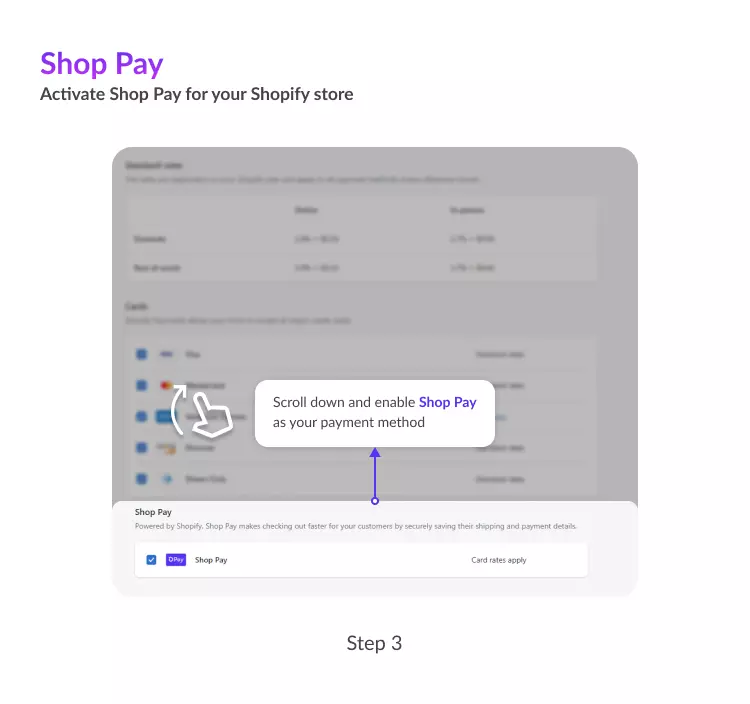 Activate Shop Pay for your Shopify store