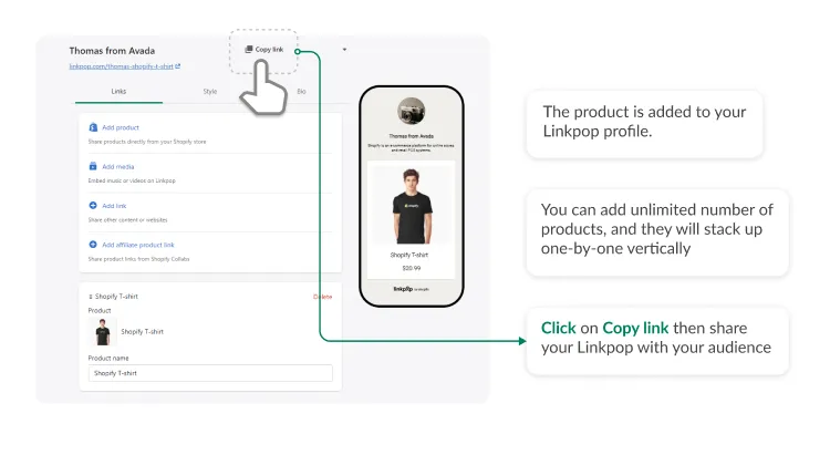 Add a product to your Linkpop profile 6