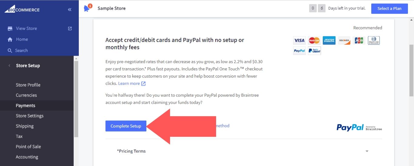 BigCommerce payment options