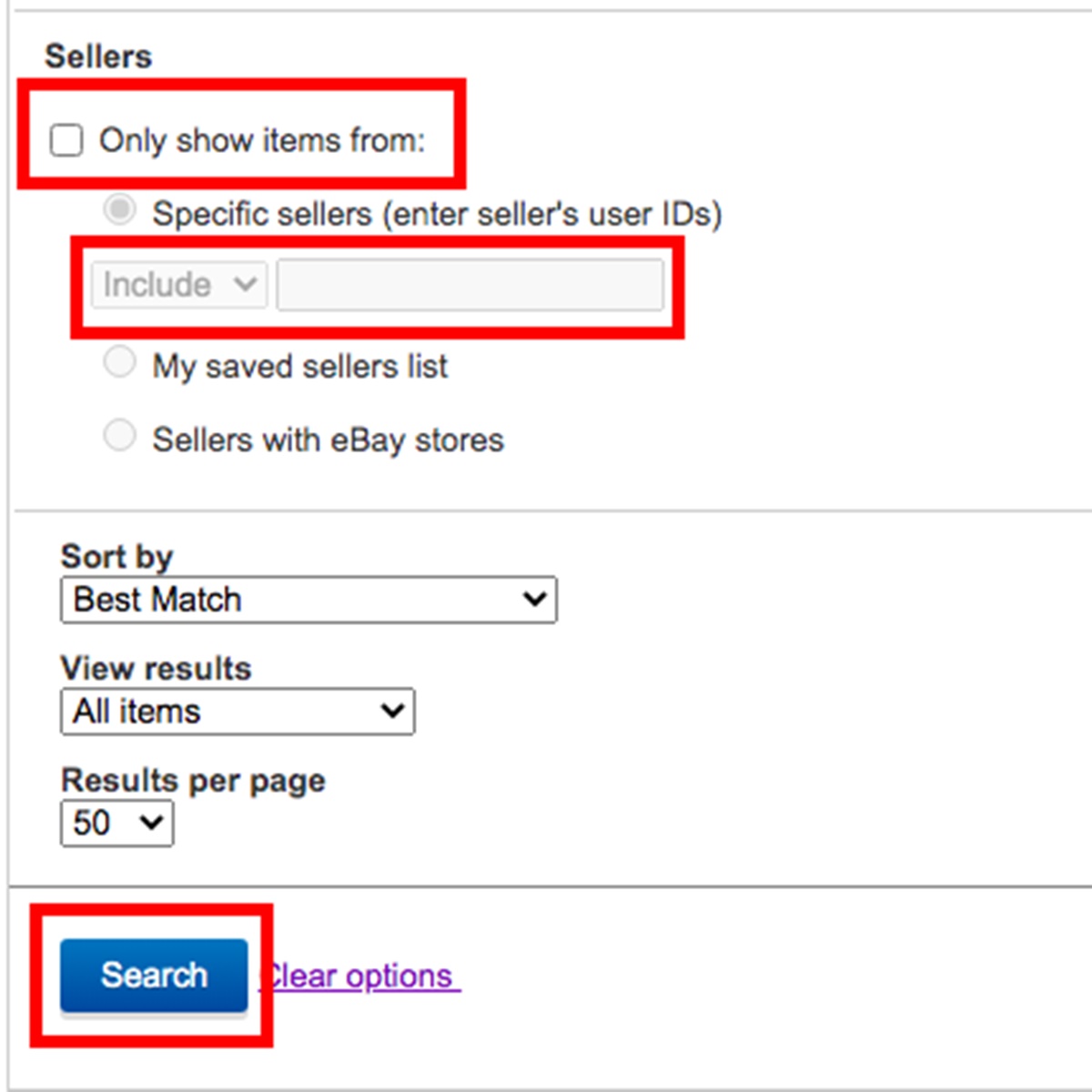 how do i find a seller by name on ebay