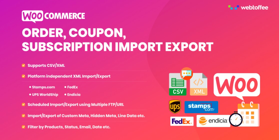 WebToffee Order/ Coupon/ Subscription Export Import Plugin