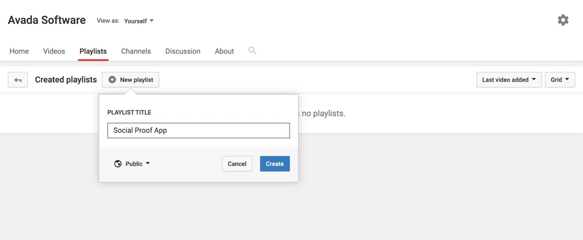 Categorize videos into playlists