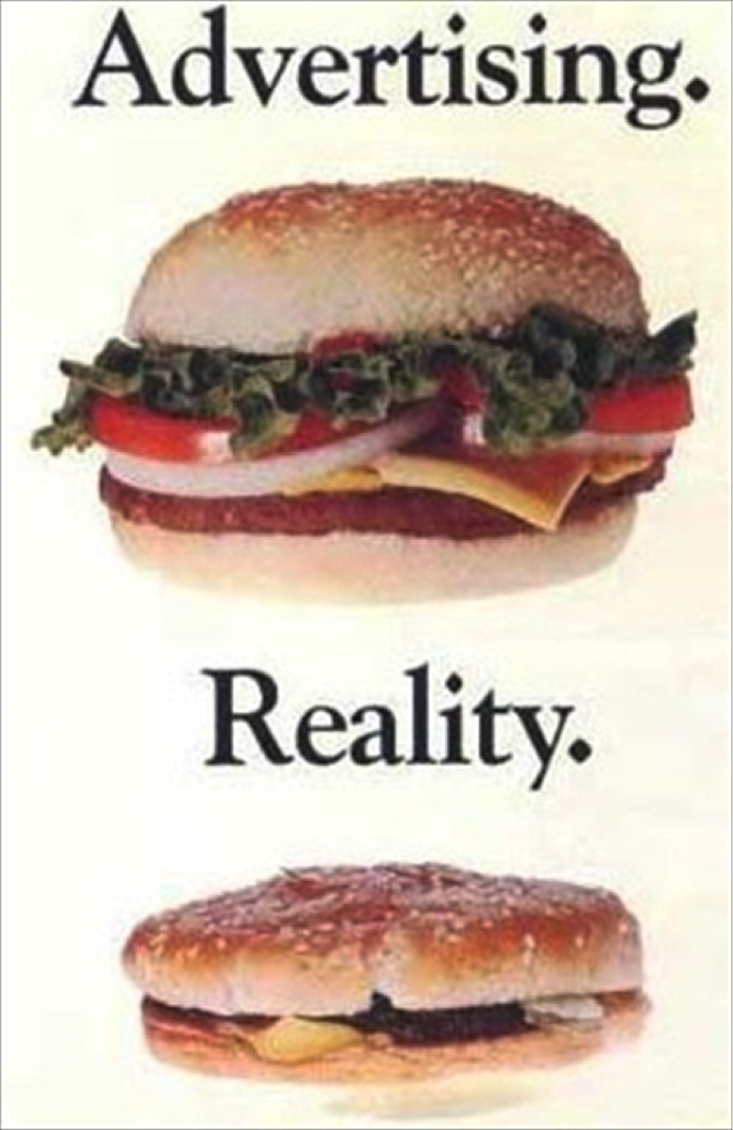 false advertising hamburger