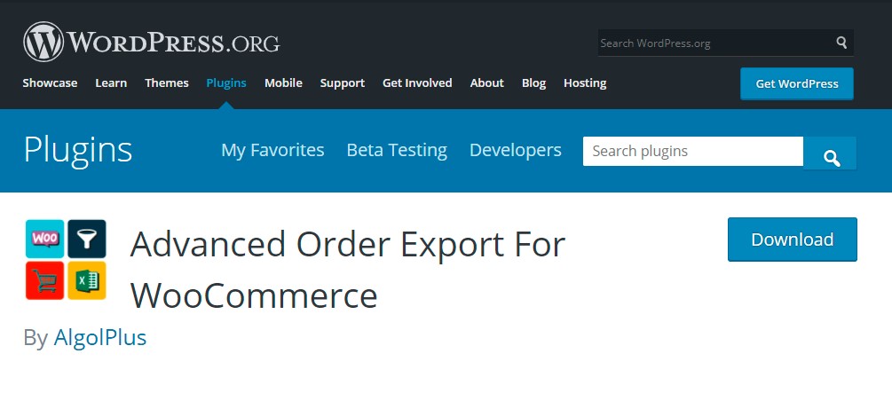 Advanced Orders Export