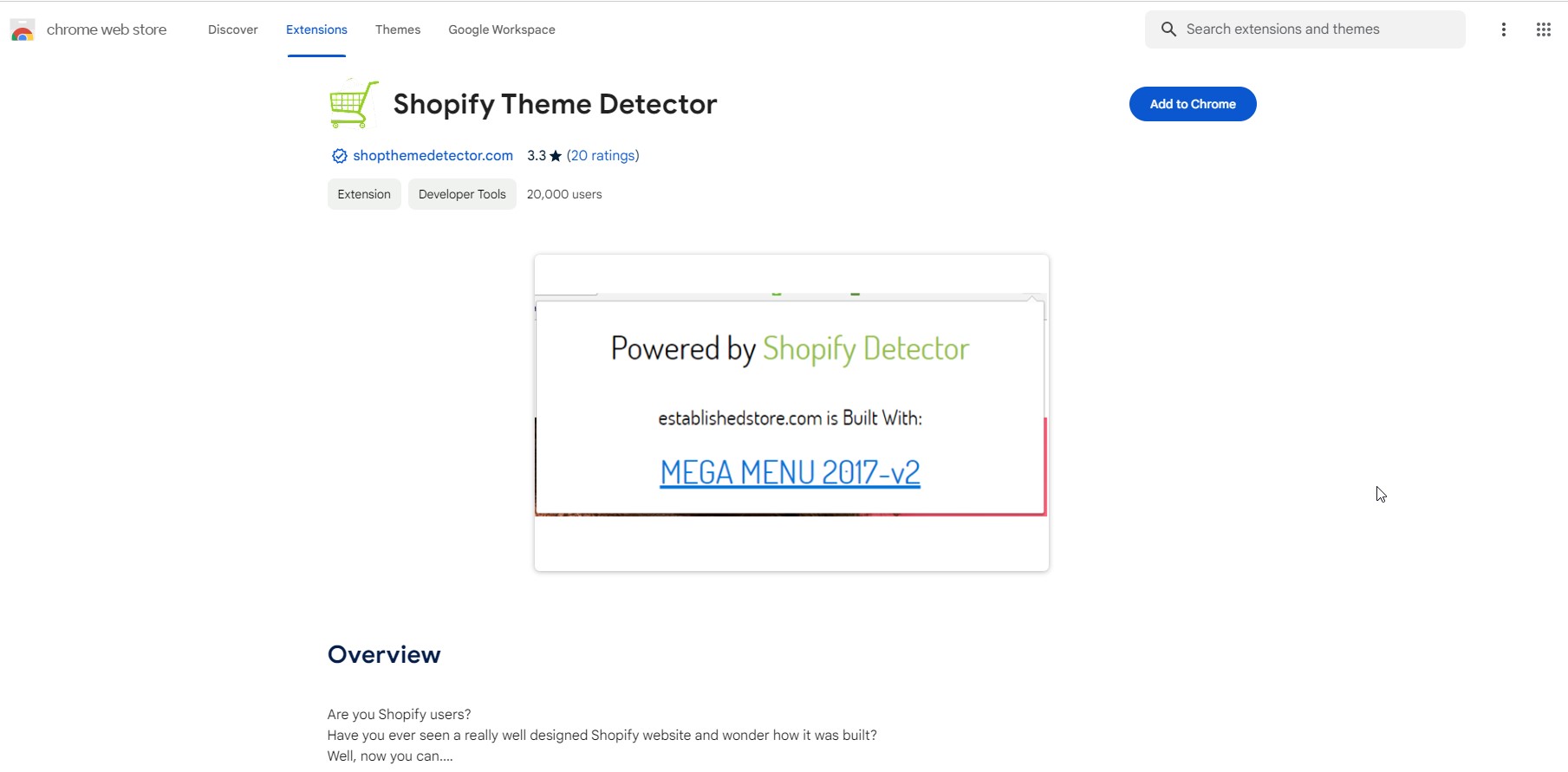 Shopify Theme Detector Extension