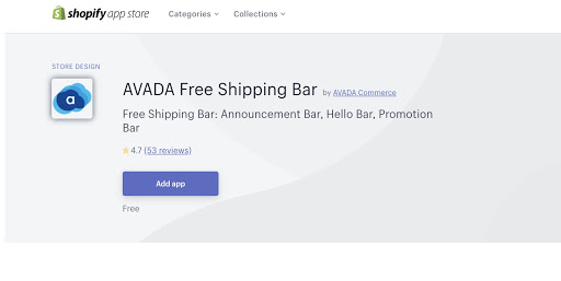 Download Shopify Free Shipping Bar