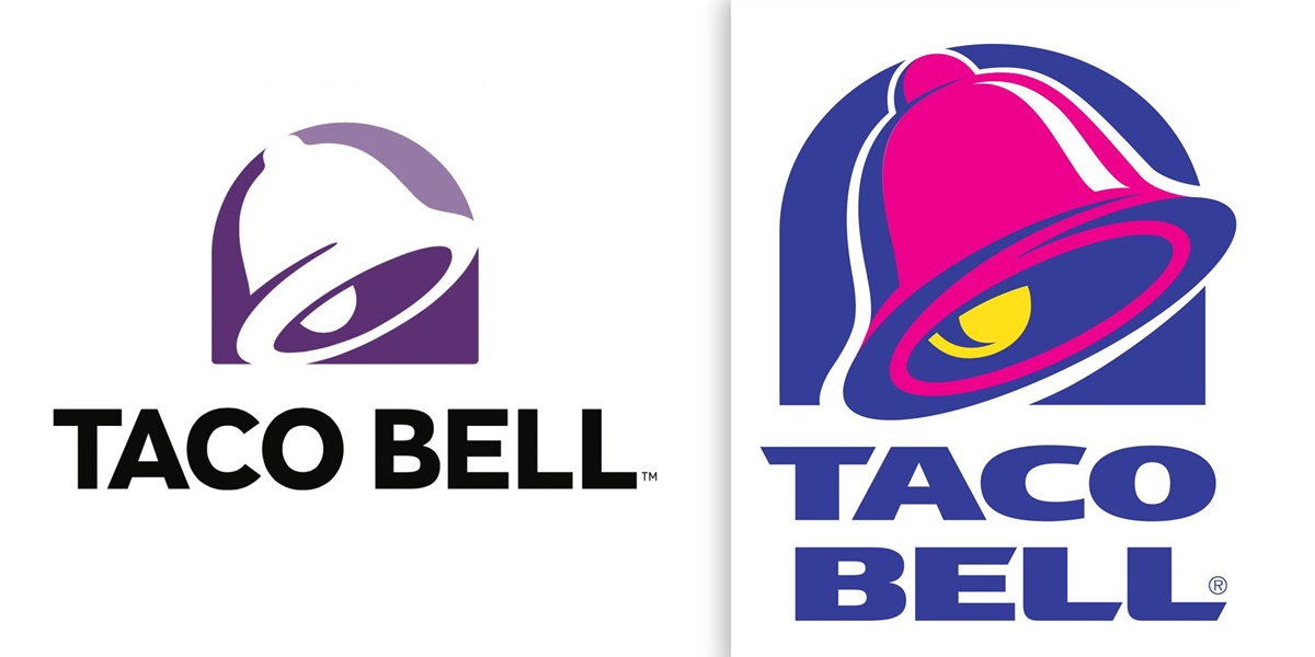Taco Bell’s old and new logos