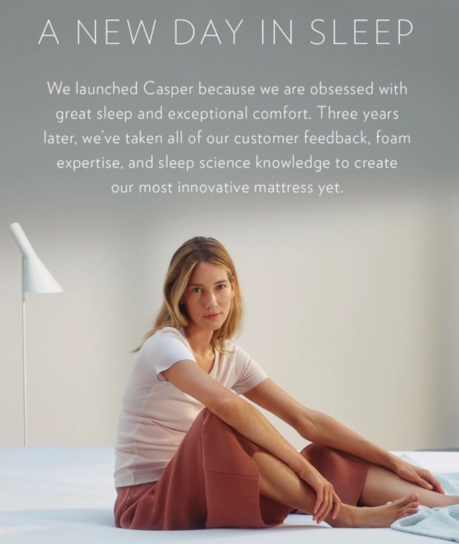 Product launch emails of Casper