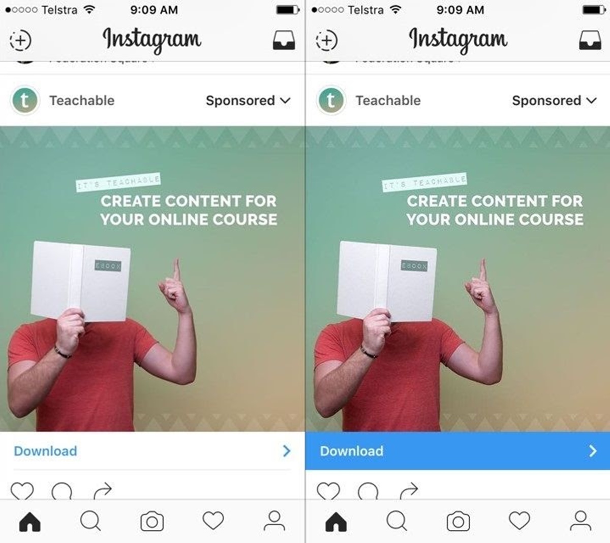 Instagram Call-to-action
