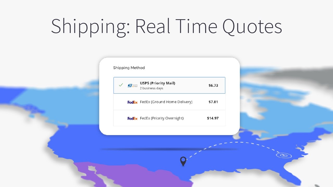 Real time shipping quotes