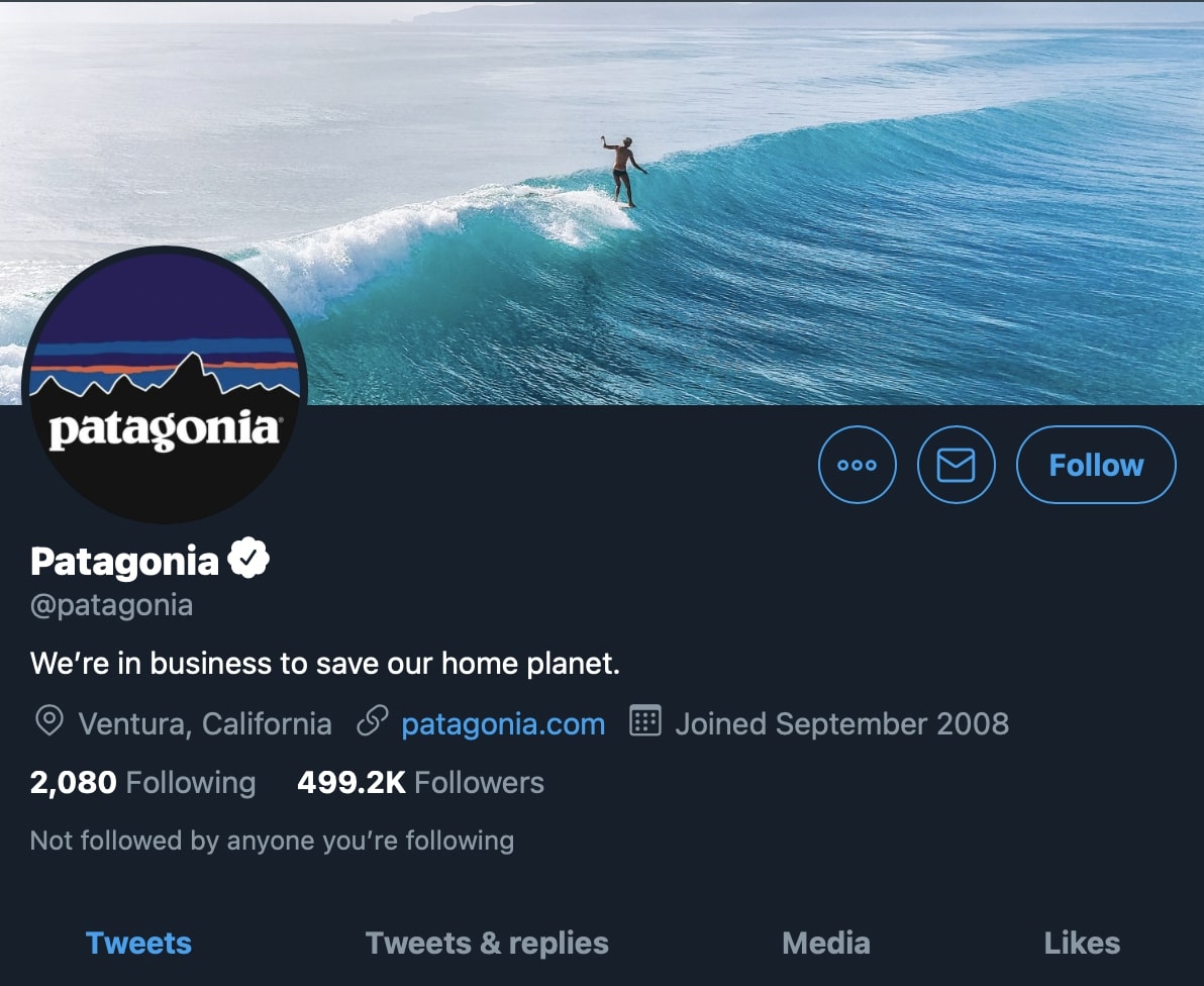 Patagonia aims for a bigger goal than making a profit