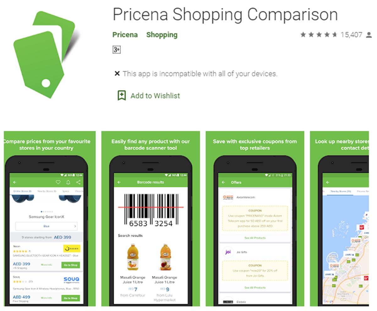 Pricena app on Google Play
