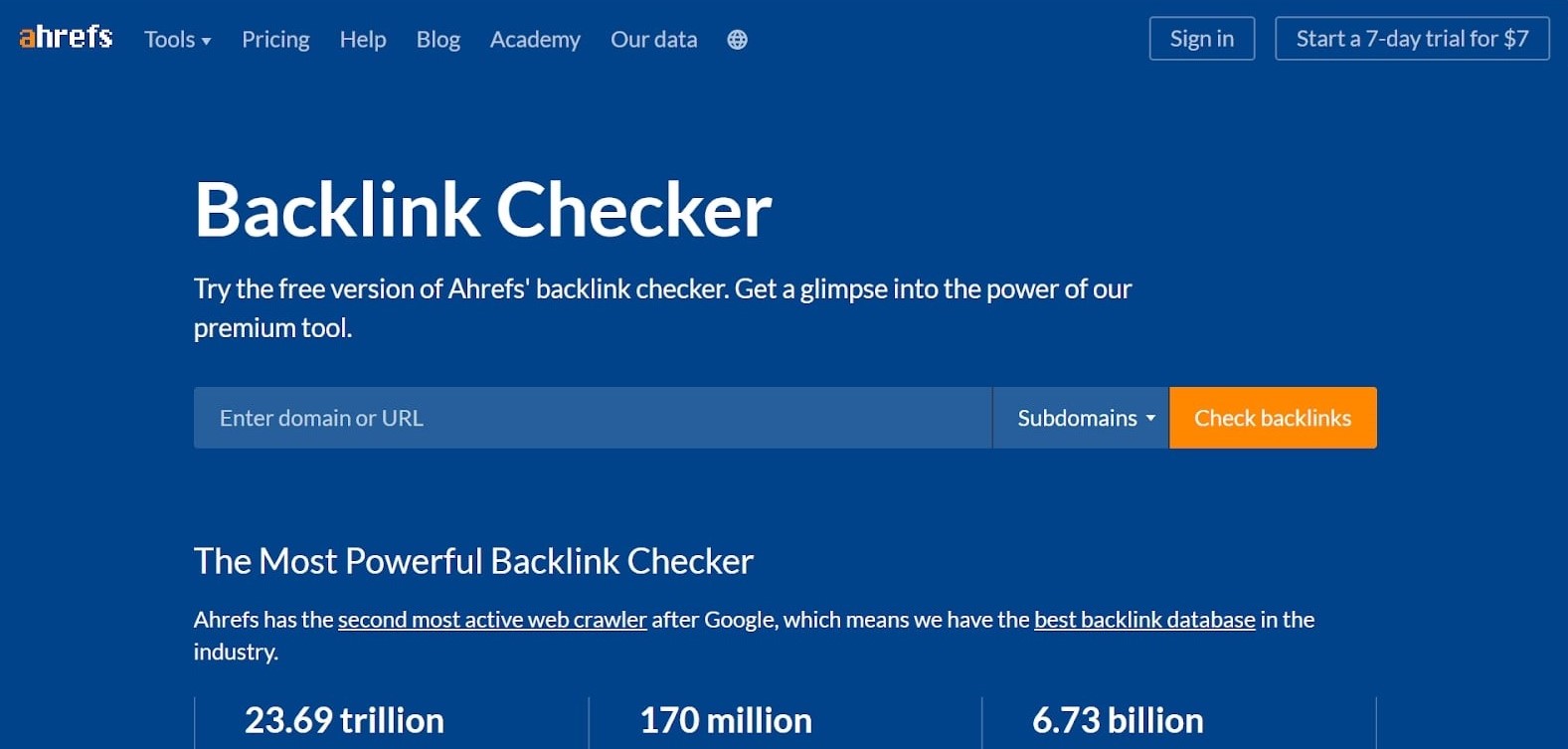 Ahrefs Backlink Checker