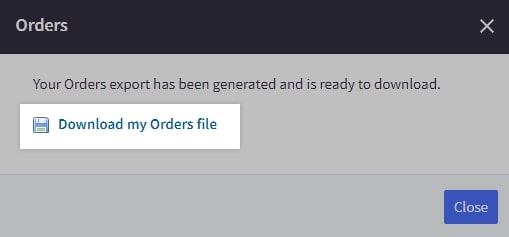 click Download my Orders file to save the file to your computer.