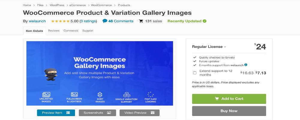 WooCommerce Gallery Images
