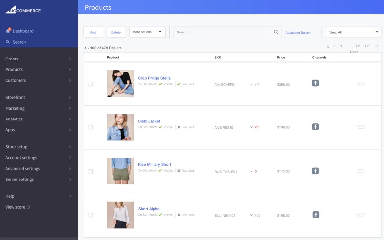 List and manage your BigCommerce products on Facebook