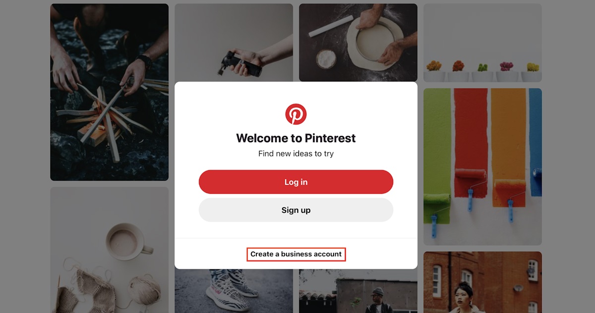 Create a business account on Pinterest
