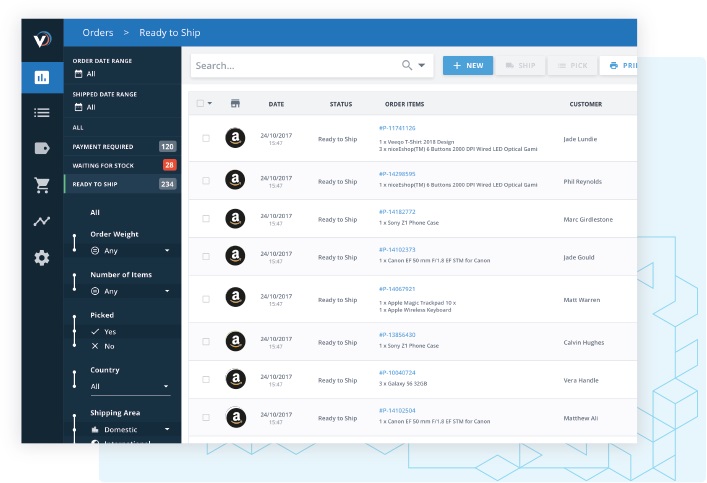 Orders managing