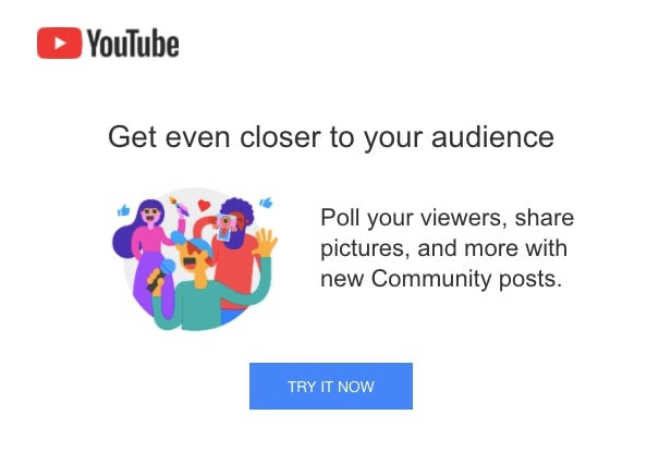 Youtube's marketing emails