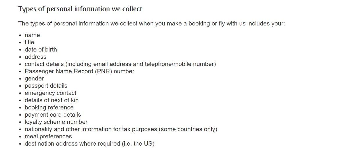 Flydubai privacy policy