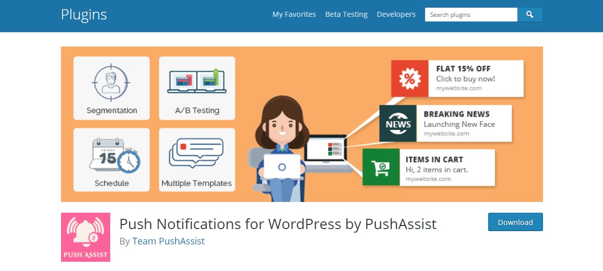 Push Notifications for WordPress by PushAssist