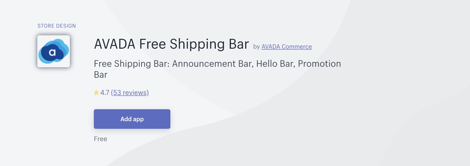 AVADA Free Shipping Bar