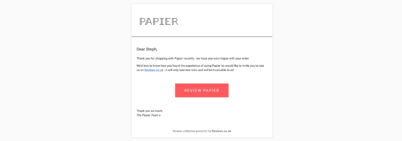 ways to create review reminder emails