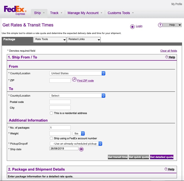 FedEx Register
