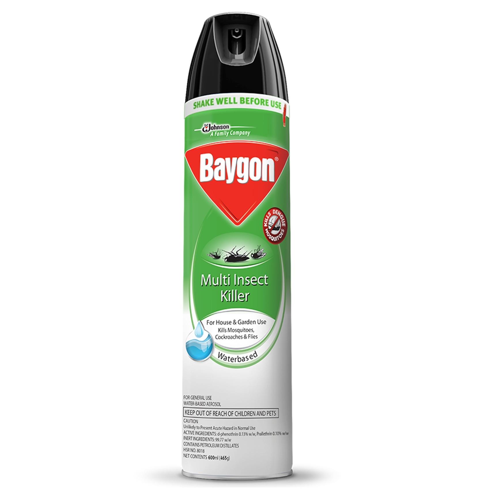 Baygon cockroach spray.