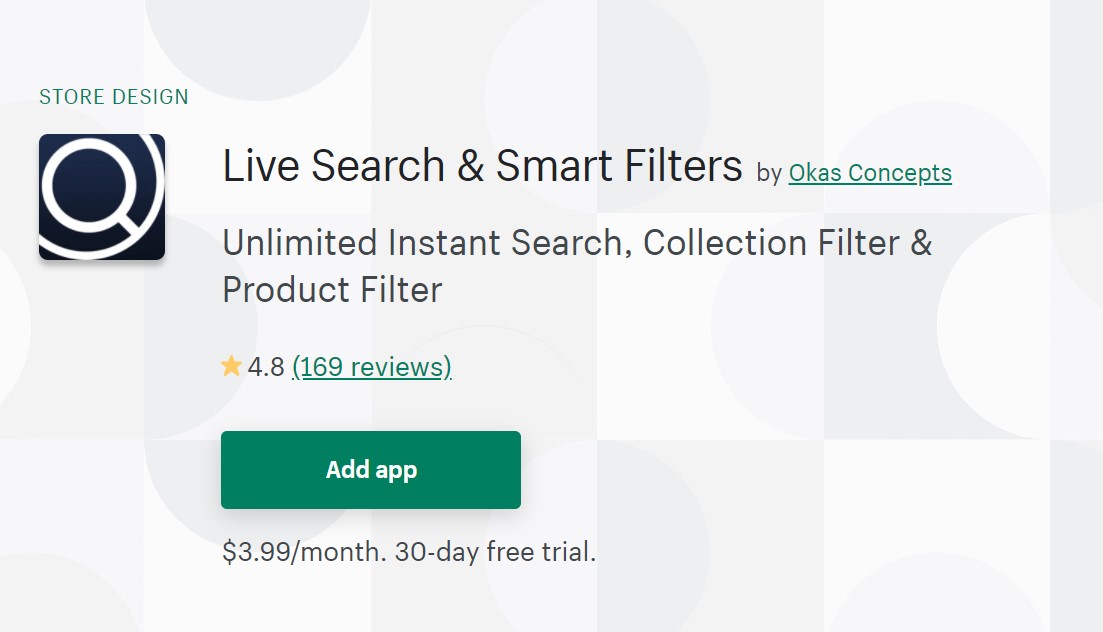 Live Search & Smart Filters