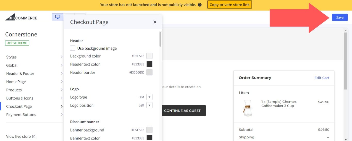Setting Up BigCommerce One-Page Checkout Step 5