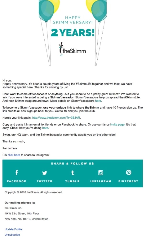 TheSkimm's daily newsletter