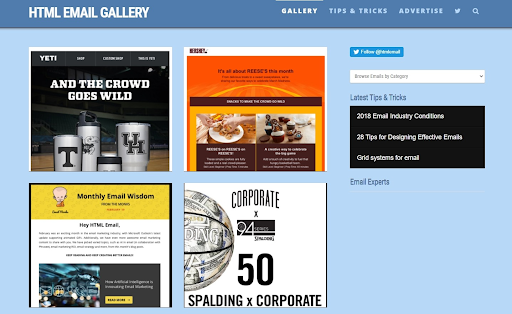 HTML Email Gallery