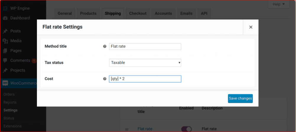 Create flat rate shipping