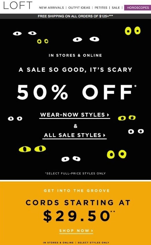 Halloween email subject line ideas for your eCommerce brand