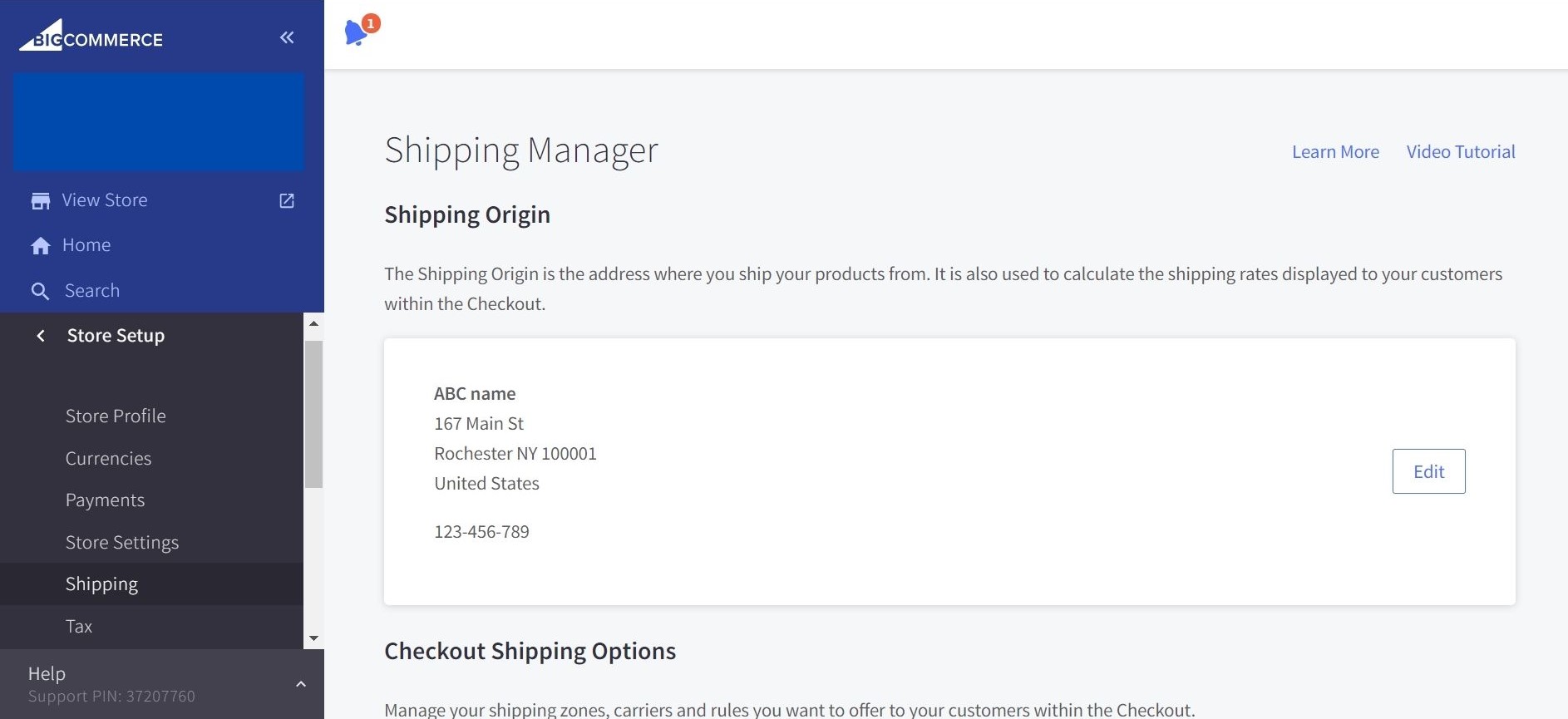 Store Setup > Shipping, this is how your screen will look like: 
