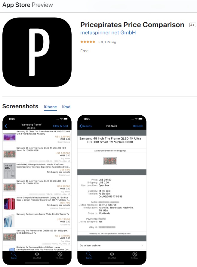PricePirates app on the App Store