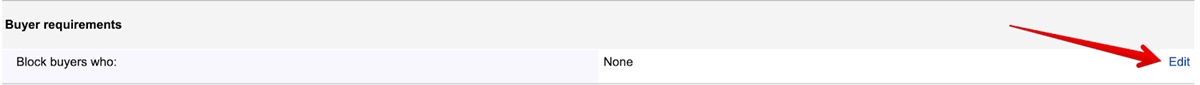 Edit Buyer requirements section