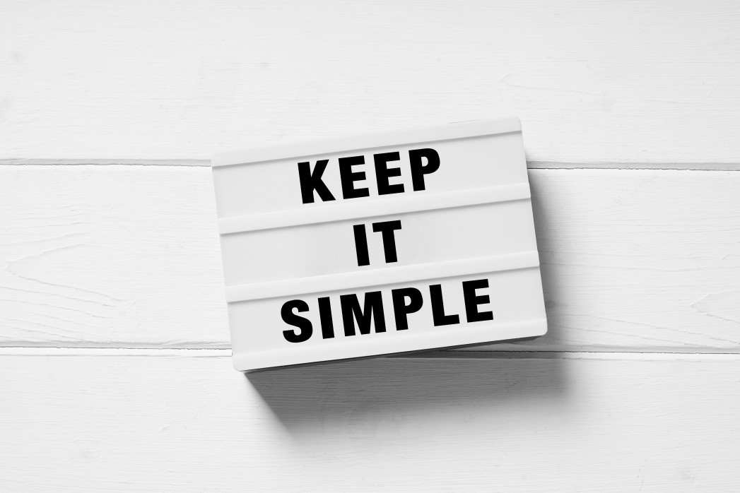 Keep it simple and clear