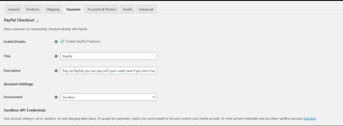 Install PayPal WooCommerce plugin