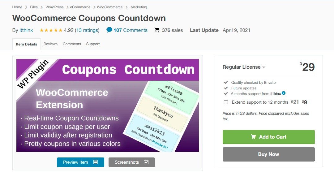 WooCommerce Coupon Countdown