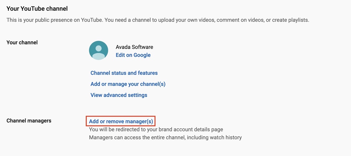 Add or remove managers