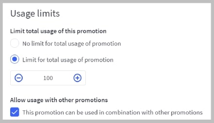 BigCommerce usage limit settings
