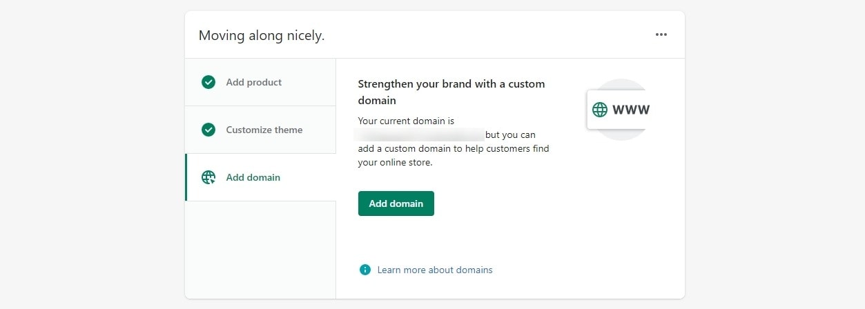 Add a domain's name