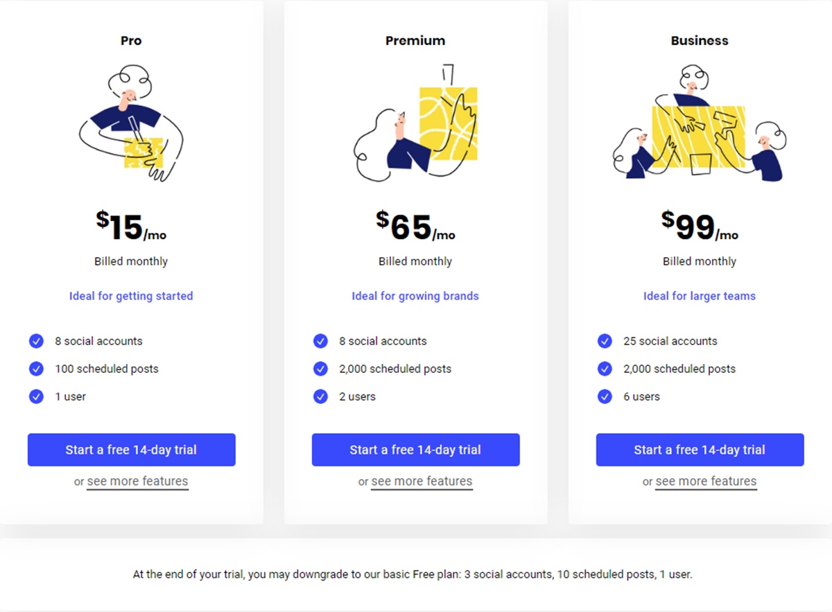 Buffer’s pricing plans