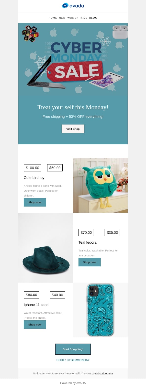 Proven email templates for Cyber Monday
