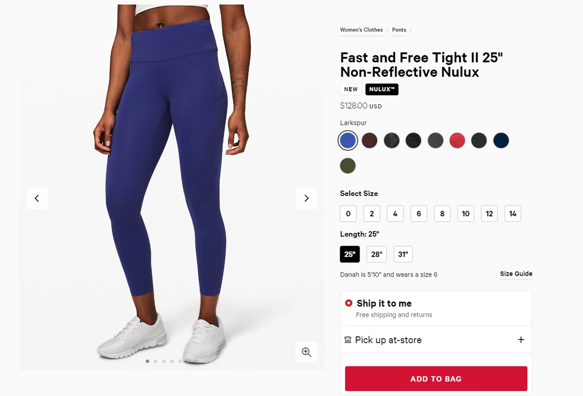 Lululemon Product Information About