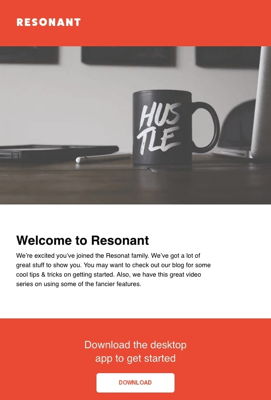 Resonant is one of the best newsletter templates, and it is also free