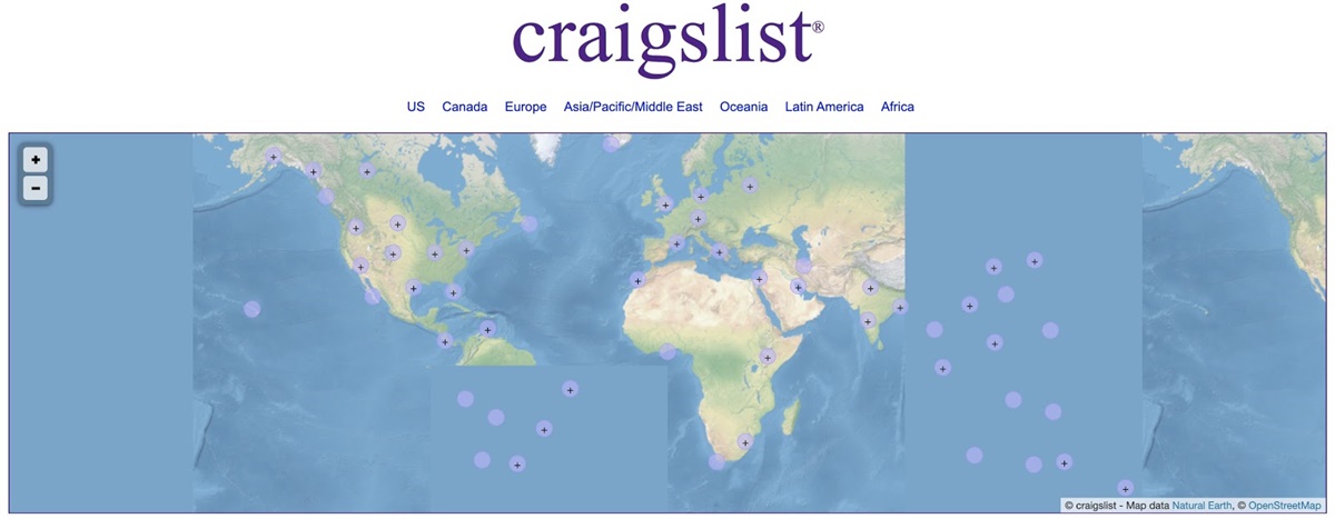 Craigslist’s website