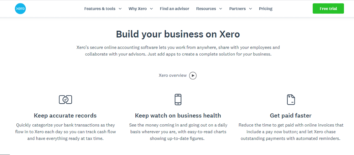 Xero’s features